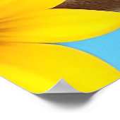 Poster Bright Yellow Songbird Perché sur une branche (Coin)