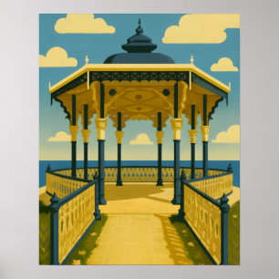 Poster Brighton Bandstand - Art de l'architecture côtière