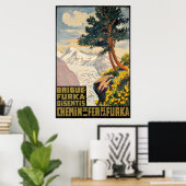 Poster Brigue-Furka-Disentis, Chemin de Fer de la Furka (Bureau à domicile)