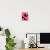 Poster Brillant 8 Ball Glam Design, Amusant Charme Lucky (Bureau à domicile)
