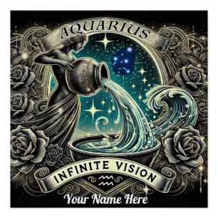 Poster brillant Aquarius "Infinite Vision"
