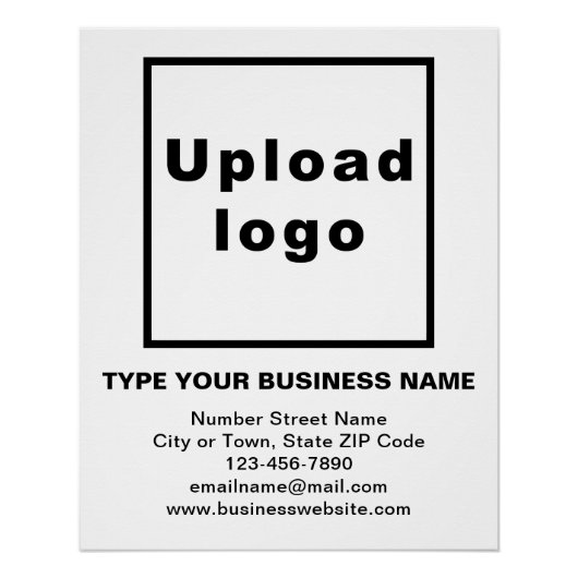 Poster brillant blanc de marque commerciale (Devant)