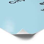 Poster brillant bleu clair de marque commerciale (Coin)