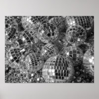 Brillant Boule Disco Ornements noir et blanc Photo