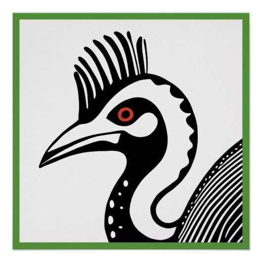 Poster brillant Cassowary (Devant)
