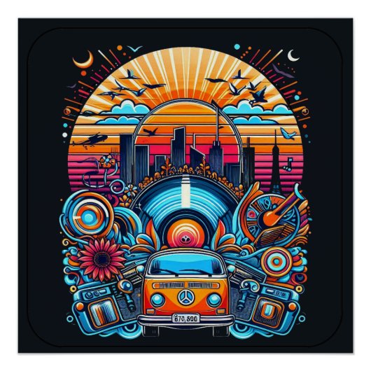 Poster brillant City Life (Devant)