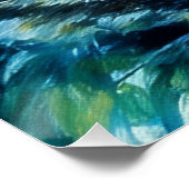 Poster brillant de chat à l'oeil vert superbe (Coin)