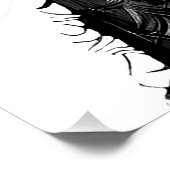 Poster brillant de chat effilé (Coin)