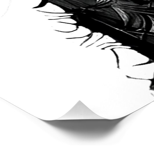 Poster brillant de chat effilé (Coin)