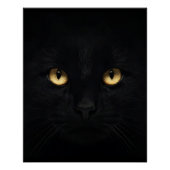 Poster brillant de chat noir (Devant)
