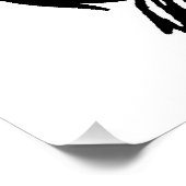 Poster brillant de Chouette noire blanche (Coin)