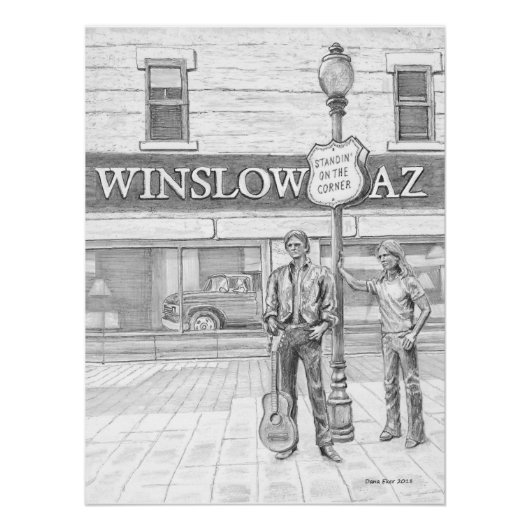 Poster brillant de STANDIN dans le coin (Devant)