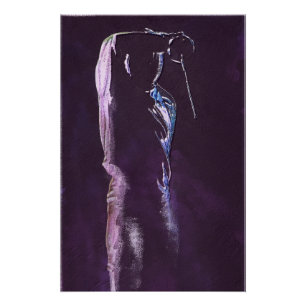 Poster brillant en silhouette