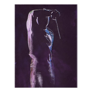 Poster brillant en silhouette