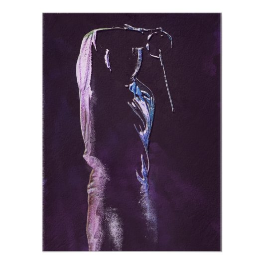 Poster brillant en silhouette (Devant)