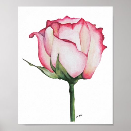 Poster brillant en toile Rose Premium 8x10 (Devant)