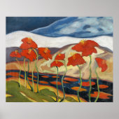 Poster Brillant et Joyeux, Paysage avec Fleurs, (Devant)