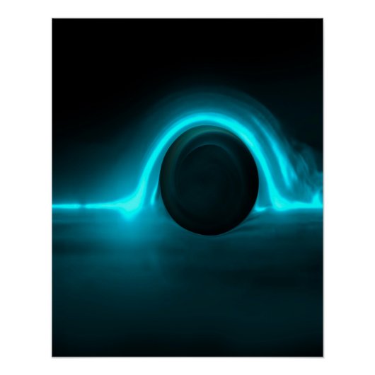 Poster brillant Horizon bleu Blackhole (Devant)