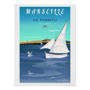 Poster brillant, Le Pointu : L'Esprit de Marseille