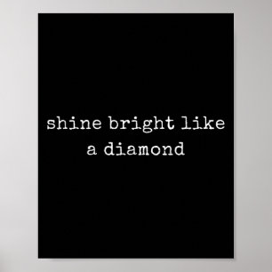 Poster Brillant Motivationnel Comme Un Diamant