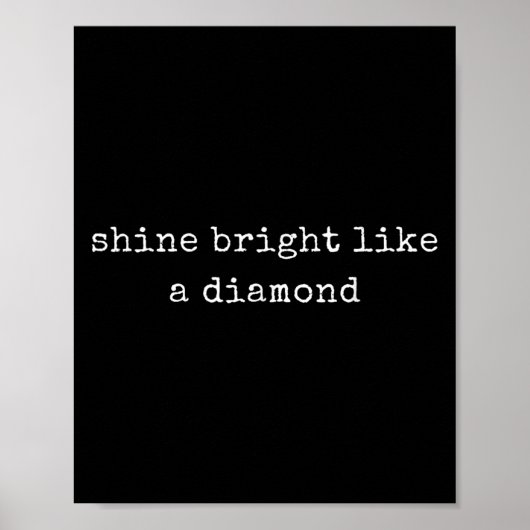 Poster Brillant Motivationnel Comme Un Diamant (Devant)