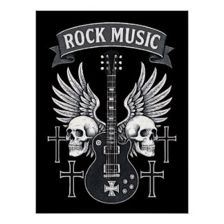 Poster brillant Music Rock