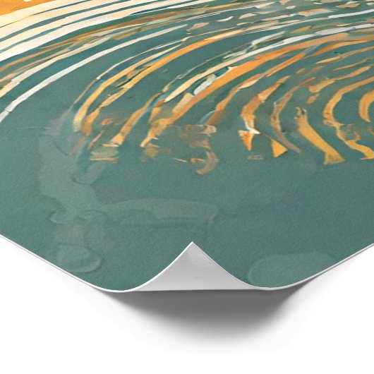 Poster Brillant Soleil au-dessus du soleil Illustration M (Coin)