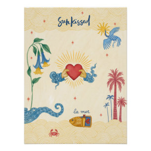 Poster brillant Sun Kissed - Art mystique Imprimer