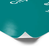 Poster brillant Turquoise de marque commerciale (Coin)