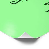 Poster brillant vert clair de marque commerciale (Coin)
