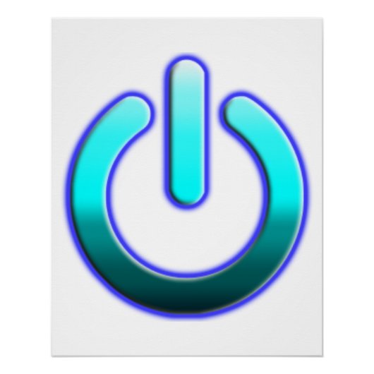 Poster brillant Zer0 Power Zazzle (Devant)