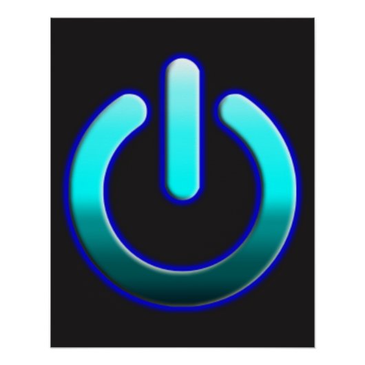 Poster brillant Zer0 Power Zazzle (Devant)