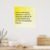 Poster Brillante Unapologtiquement Motivationnelle (Cuisine)