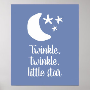 Poster Brille brille petite étoile chambre de bébé mignon