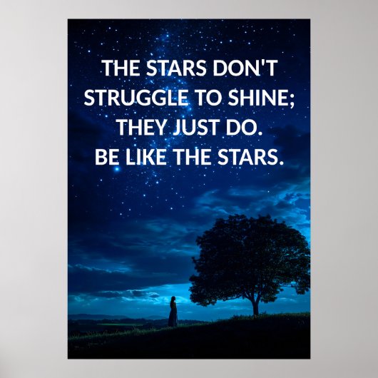 Poster Brille comme l'affiche de motivation étoiles (Devant)
