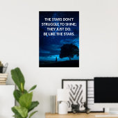 Poster Brille comme l'affiche de motivation étoiles (Bureau à domicile)