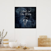 Poster Brille Sur Vous Crazy Diamond Citation Argent Typo (Cuisine)