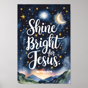 Poster Briller pour Jésus Christian Wall Art