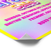 Poster Brillez avec la Vente de Garage et de Cour Rose (Coin)