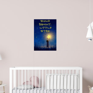 Poster Brillez, Petite Étoile – Nuit Étoilée Mignonne