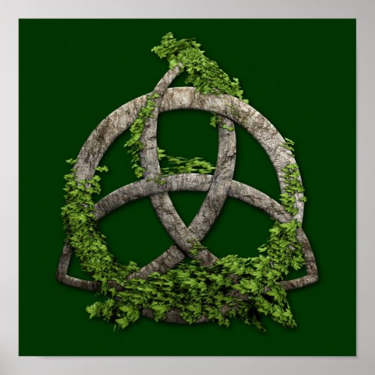 Poster Brin de trinité celtique en pierre (Devant)