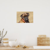 Poster Brindle Boxer Chien (Cuisine)