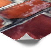 Poster brique murale Brown (Coin)