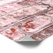 Poster Brique rose rétro : Saturée Abstraite (Coin)