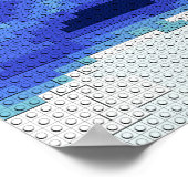 Poster Briques de carte du monde (Coin)