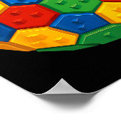 Poster Briques de construction de blocs de foot Fan Build (Coin)