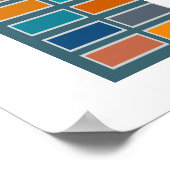 Poster Briques de couleur (rétro) (Coin)