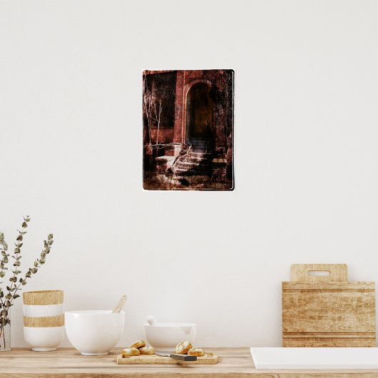 Poster Briques et vignes abandonnées (Cuisine)