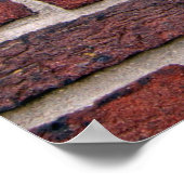 Poster Briques murales brique mur brique rouge briques (Coin)