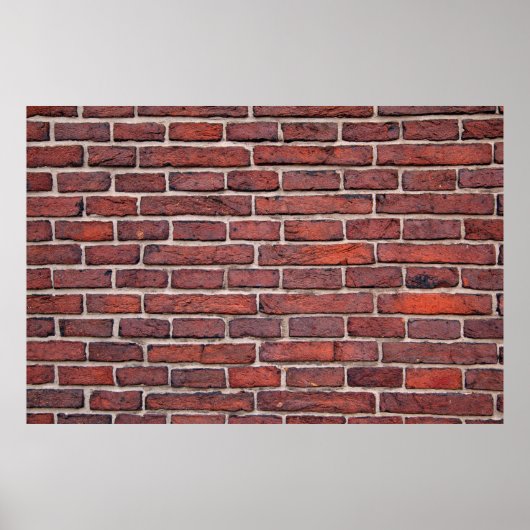 Poster Briques murales brique mur brique rouge briques (Devant)